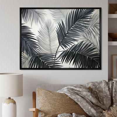 Minimalisme, tranquillité tropicale, palmiers sur toile
