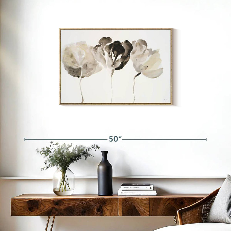 Trio en lumière, Cadre flottant en bois naturel, 31 po x 21 po