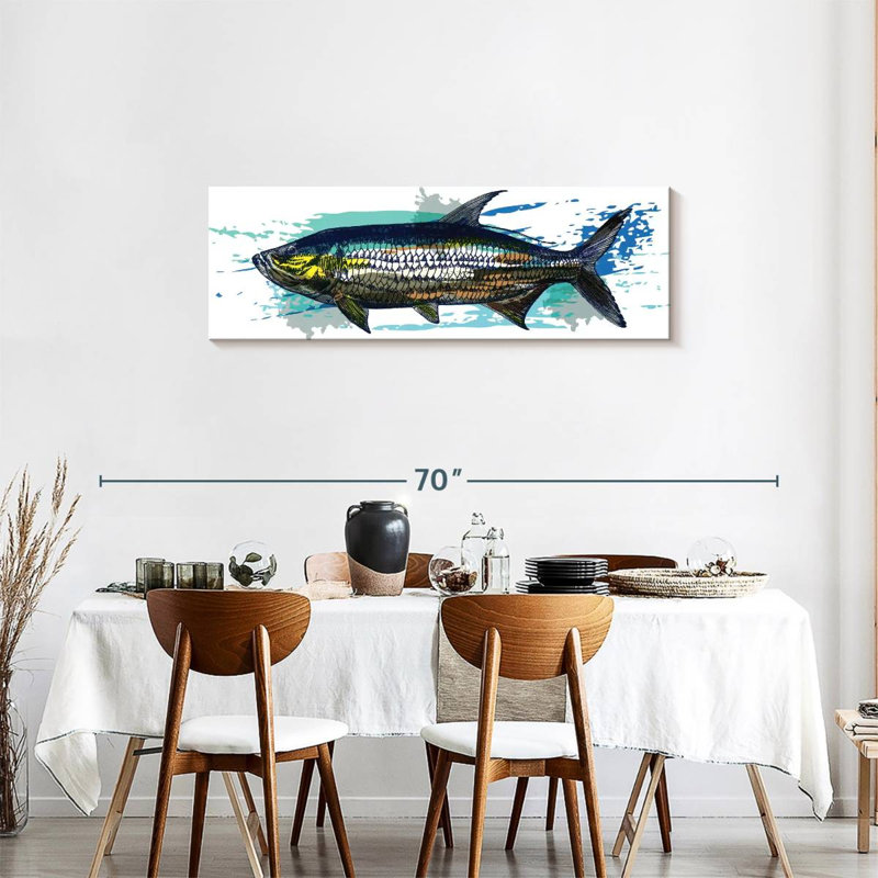 " Tarpon Fish ", 17" H x 51" W x 1.25" D