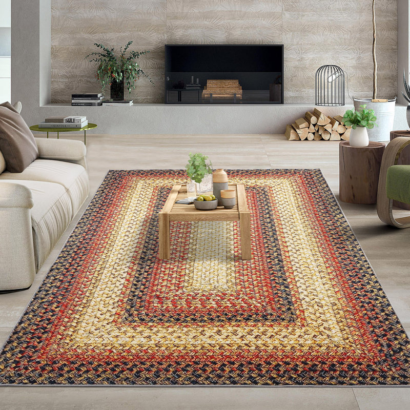 Machine Washable Area Rugs with Non-Slip Backing for Hallway Living Room Bedroom Kitchen and Laundry Room Vintage Carpet Low Pile Rug