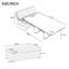 Lit simple escamotable avec repose-pieds et lit d'invité convertible avec matelas-107283238