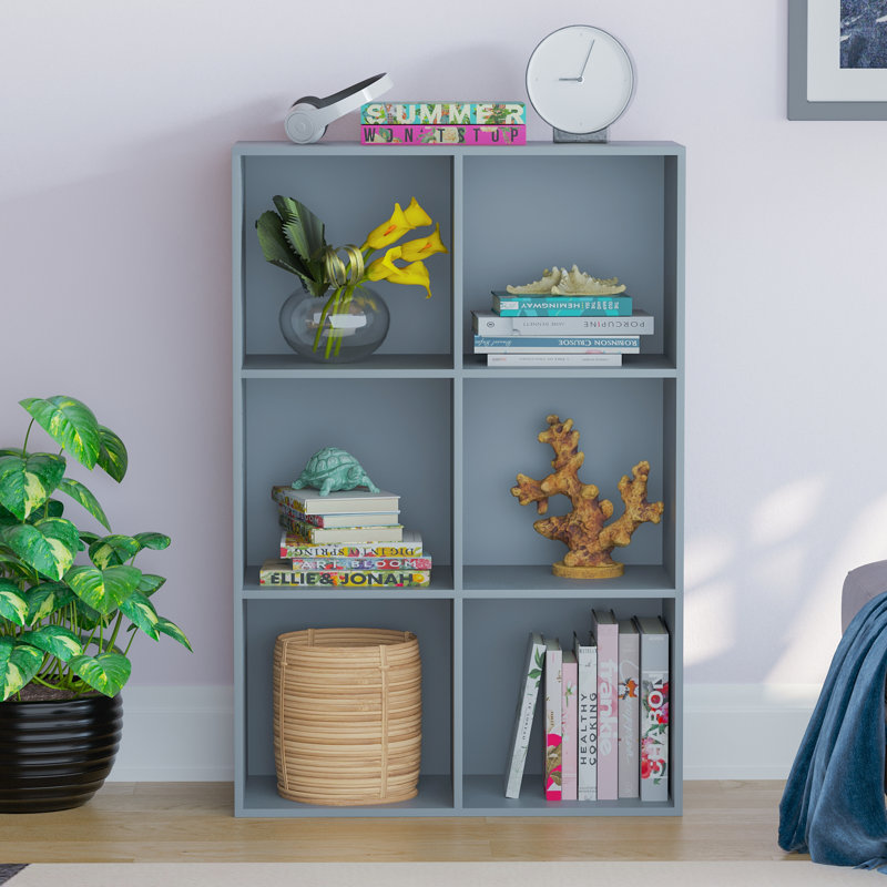 Oreland Cube Bookcase, Grey, 96.5cm H x 64.5cm W x 29cm D