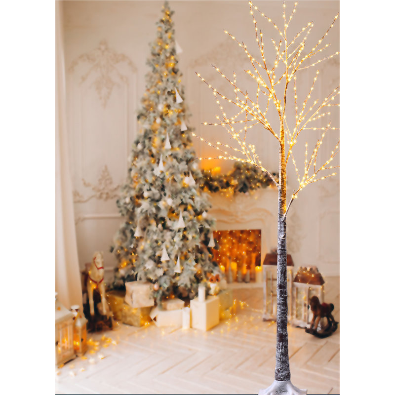 4'' Faux Birch Tree, White