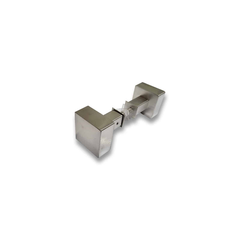 Poignée de porte carrée en acier inoxydable de 2 po de calibre 304 - Porte de douche / verre