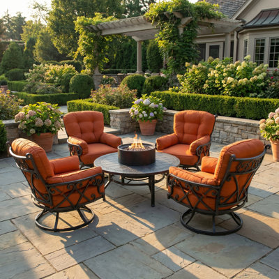 Leavenworth 4 - Person Patio Conversation Set with Cushions