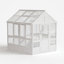 Serre en bois robuste avec panneaux en polycarbonate et évent de toit réglable - maison de jardin toute saison