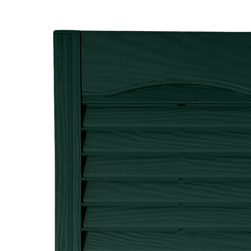 Volet à persiennes sur mesure avec dessus cathédrale, Vert pin, 40", 10"