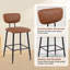 Upholstered Counter Stool with Metal Frame-271538351