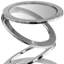 Table d'appoint avec cadre en métal et plateau en verre Silver Rings