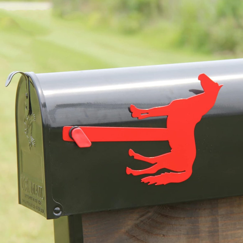 Metal Horse Mailbox Flag,Decorative Mailbox Replacement Flag For All Other Surface Rust Resistant Mailbox Flag(Mounting Hardware NOT Included)10.5In L X 7In W,Red