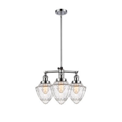Bullet - 3 Light - 20 inch - Polished Chrome - Stem Hung - Chandelier