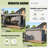 Hardtop Gazebo with Double Roof, 120mm Aluminum Posts & Built-in Gutter, Black & Grey-126133125