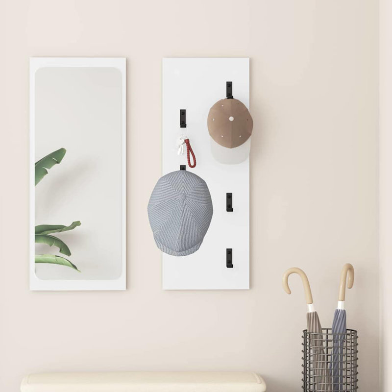Wall-Mounted Coat Rack Wall-Mounted 30 X 1.5 X 80 Cm, White