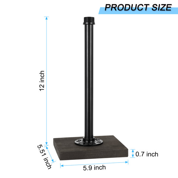 Countertop Freestanding Paper Towel Holder with Weighted Base Suction Cups Latitude Run