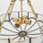 Kennyth Vintage Glass Semi Flush Mount Ceiling Light