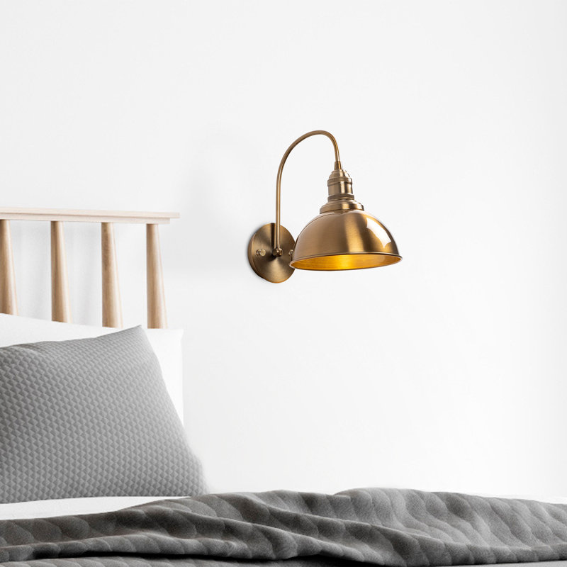 Lampe murale rétro avec corps en métal 10,6 x 10,6 x 14,2 pouces | Douille E27, 15 W maximum | Design bohémien et scandinave, couleur unie | Capuchon et plaque de base en métal durable, parfait pour le salon, la chambre à coucher ou le bureau | Homologué IP20 pour une utilisation intérieure