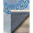 Mandala Collection Digital Print Cotton-Polyester Geometric Blue Gray Rug-2072679629