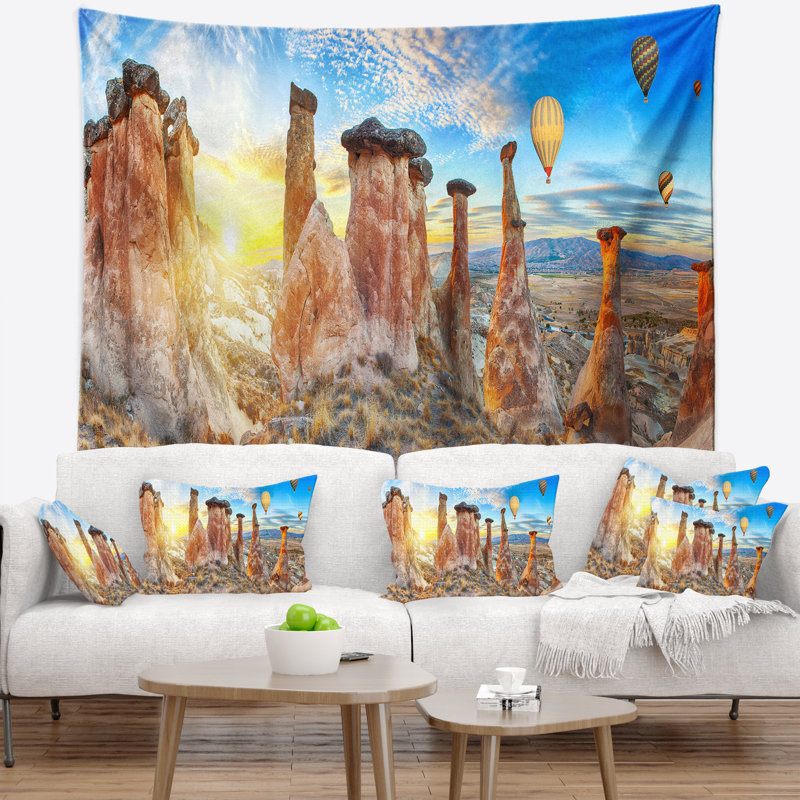 Tapisserie aux champignons Landscape, H 32 po x l 39 po