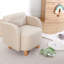 Fauteuil à oreilles pour enfants, couleur crème, 20,1 po x 18,5 po x 20,9 po | Revêtement 100% coton, éponge orthopédique 35 pouces de 2,8 pouces, pieds en bois robustes | Style bohémien et scandinave, parfait pour la salle de jeux et la chambre de 