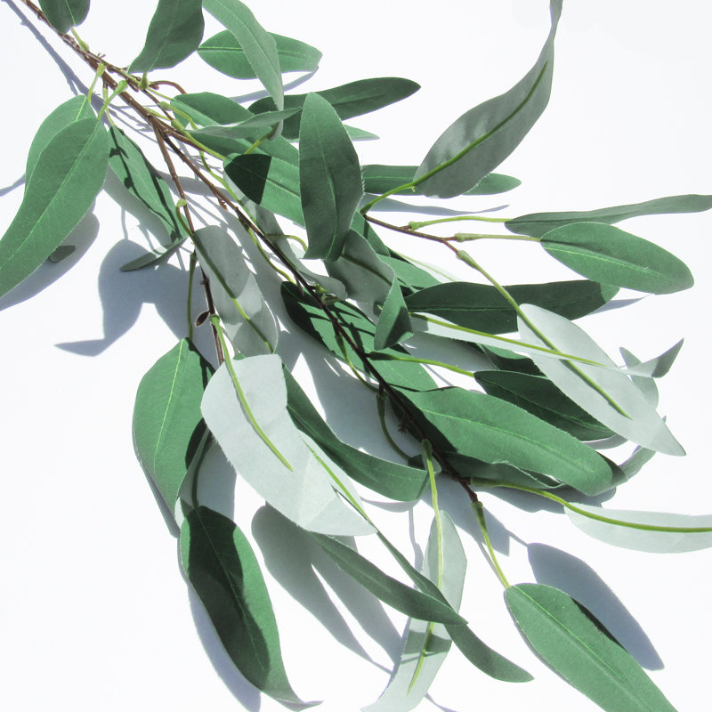 38 po feuilles de saule artificiel, Vert givré