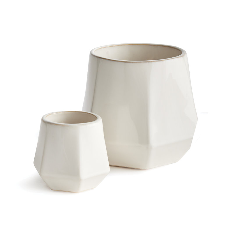 POTS APEX, ENSEMBLE DE 2, Blanc