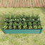 2 pots de jardin rectangulaires surélevés en métal vert 6 × 3 × 1Ft-130594104-130594105