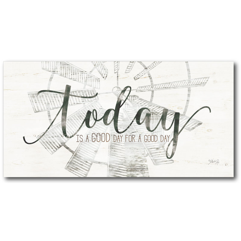 « good day eolienne », art textuel sur toile, H 12 po x l 24 po x 1,5 po