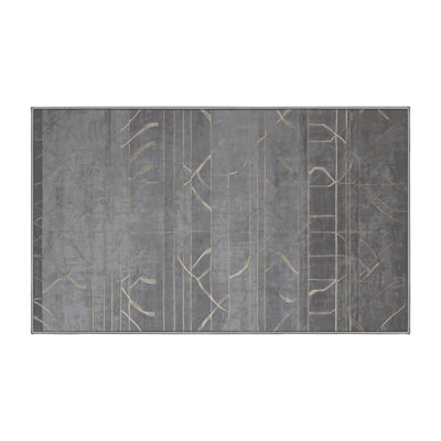 Machine Washable Gray Area Rug