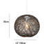 30 cm H Dome Lamp Shade ( No Direct Attachment Method ) in Brown