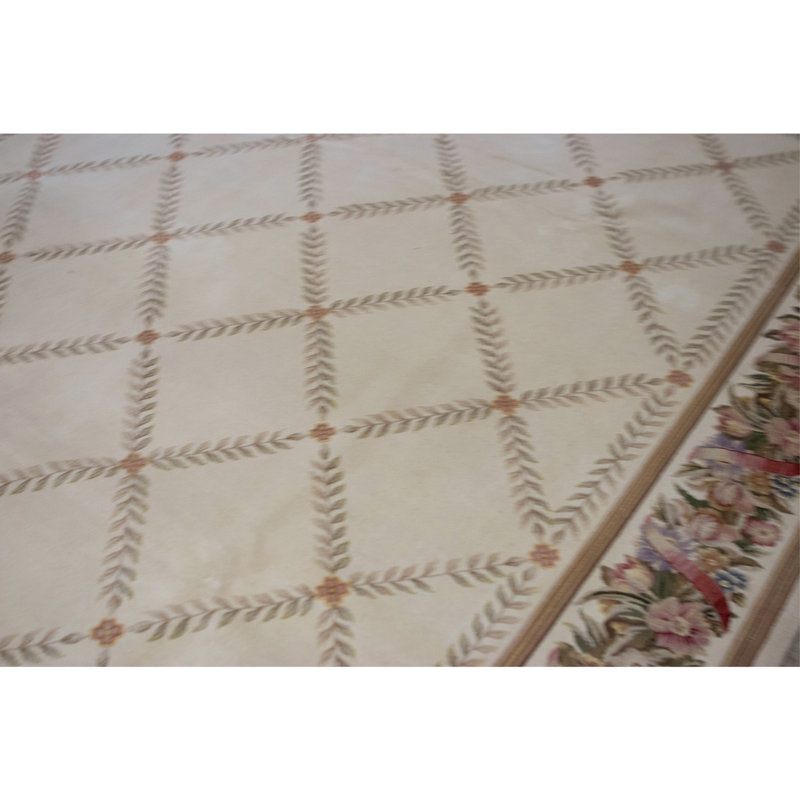 Handmade Silk and Wool Area Rug
