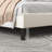 King Bed Frame Featuring A Beige Bandaged Headboard - Stable Platform, No Squeaking, Modern Bedroom Aesthetic With Metal Frame, Simple And Elegant Style, Comfortable, Quiet Sleep, Clear Assembly