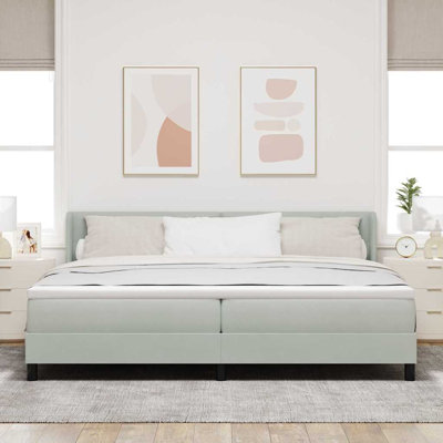 Lit avec sommier tapissier Vidaxl 39,4 x 78,7 po en velours noir