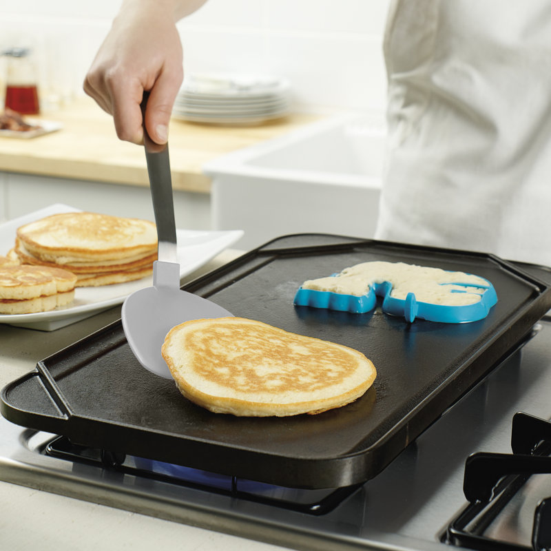 Tovolo Jumbo Nylon Flex Turner, Oversized Pancake Turner, Flexible Kitchen Spatula For Non-Stick Cookware, Scratch-Resistant Nylon Kitchen Utensil For Cooking & Flipping Eggs