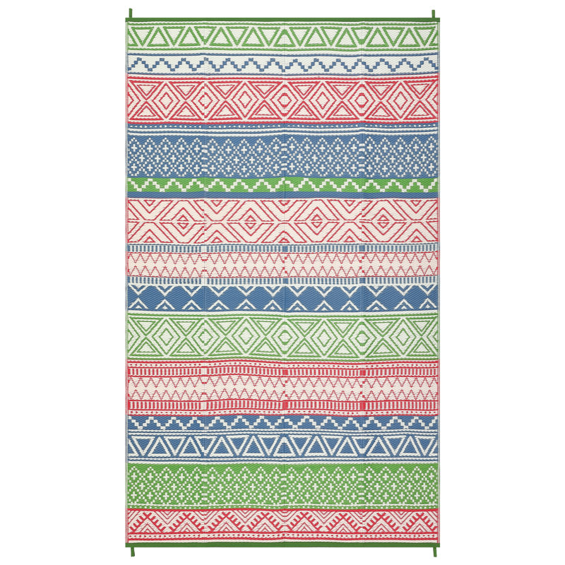 Boho Outdoor Mats Plastic Straw Rug Waterproof Vintage Washable Outdoor Rug for Garden Backyard Picnic Camping RV Deck Beach Trailer