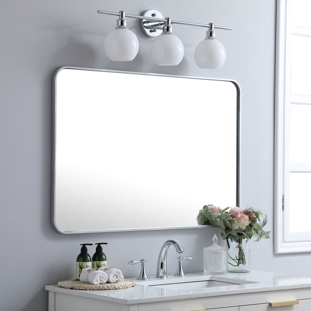 Sabine Accent Mirror, 40" x 27", Silver