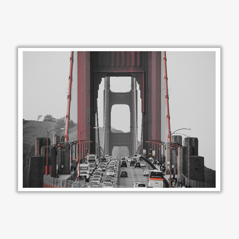 Golden Gate Bridge - Print, 85 cm H x 60 cm W x 1 cm D, No Frame