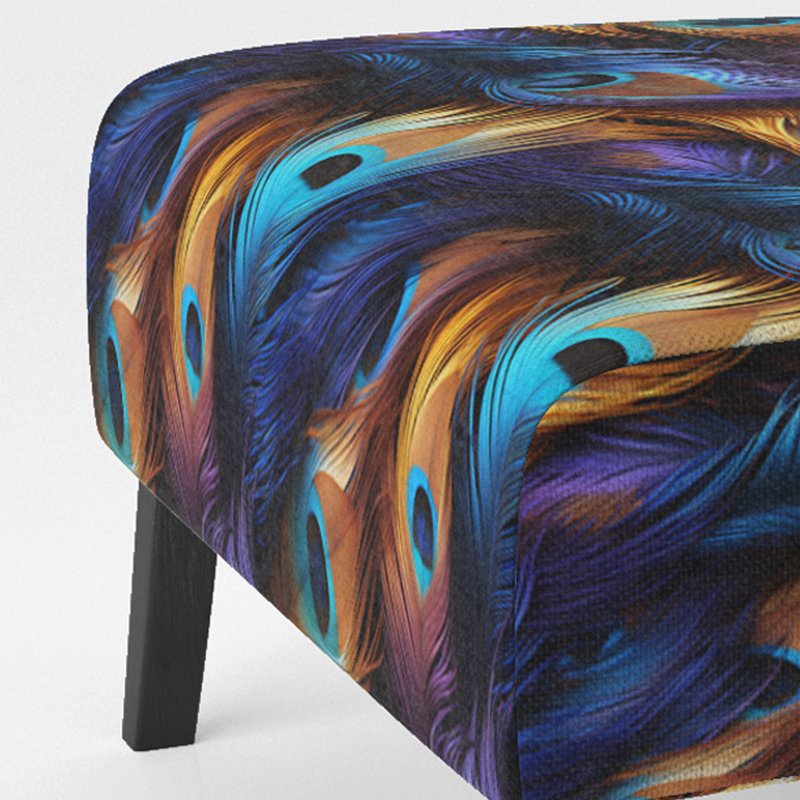 Fauteuil de chambre Blue and Pruple Vibrant Feather I - Velours