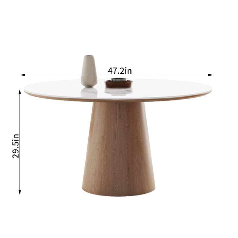 Table de salle à manger Micailah, H 29,5 po x L 47,2 po x l 47,2 po