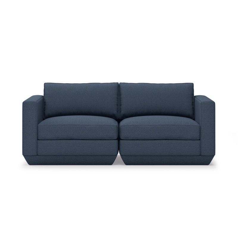Canapé modulaire 2 pièces Podium, Bleu marine Hanson