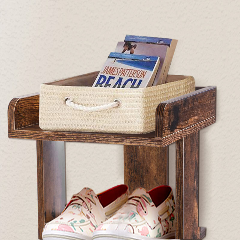 7 Pair Shoe Rack, Brown