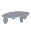 Table basse Modern Cobblestone - Gris ultrabrillant-270456108