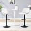 Ensemble de 2 tabourets de bar réglables Modern Modern, matériau en polyuréthane blanc, avec repose-pieds, peut supporter jusqu'à 250 livres-1339297312