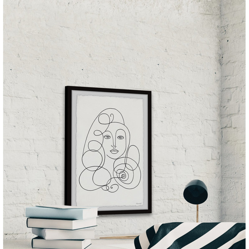 « ondulé et courbé »-cadre photo, reproduction d’art sur papier, H 18 po x l 12 po x P 1,5 po