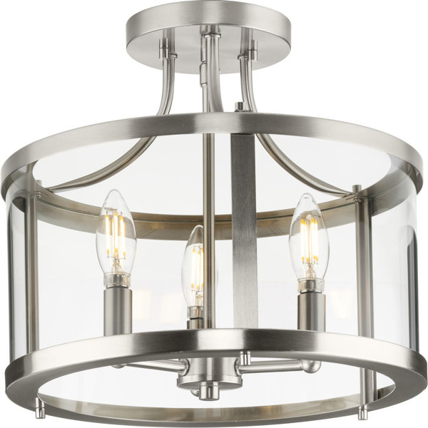 Willa Arlo Interiors Parmley Glass Semi-Flush Mount Light & Reviews ...