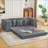 Convertible Sleeper Sofa, Foldable Floor Couch No Assembly-803598891