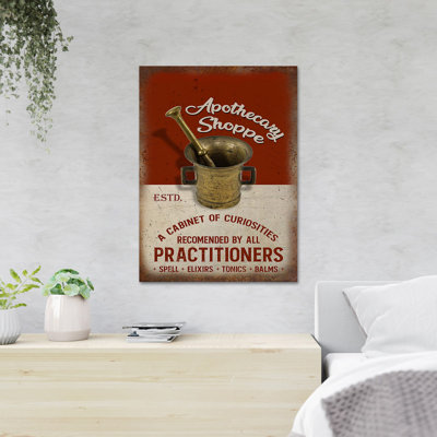 Apothecary Tools - A Cabinet Of Curiosities - 1 Piece Rectangle Graphic Art Print On Wrapped Canvas