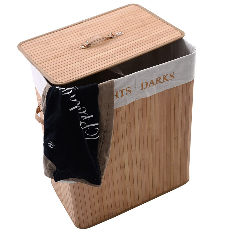 Bamboo Laundry Hamper, Ecru