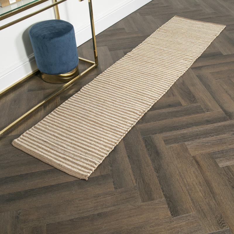 Cloran Striped Hand Woven Area Rug, Runner 60 x 230cm