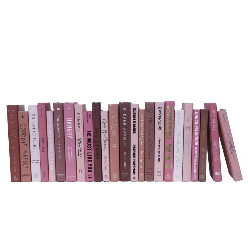 Livres décoratifs - Livres roses - Livres roses au pied