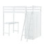 Lit mezzanine avec garde-robe et bureau